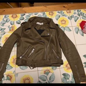 Zara faux suede moto jacket
